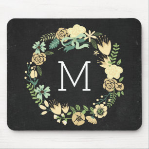 Chalkboard Style Monogram Mousepad Muismat