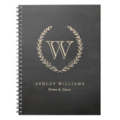 Chalkboard Style Monogram Notitieboek (Voorkant)