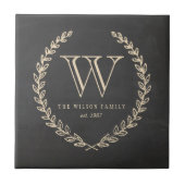 Chalkboard Style Monogram Tegeltje (Voorkant)