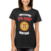 Chalkboard Style Pi Day T-shirt voor dames