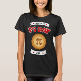 Chalkboard Style Pi Day T-shirt voor dames