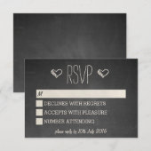 Chalkboard Style RSVP (Voorkant / Achterkant)
