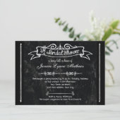 Chalkboard Style Rustic Swirl Vrijgezellenfeest Ka Kaart (Staand voorkant)