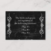 Chalkboard Style Rustil Swirl Cadeauregistratie Ka Informatiekaartje (Achterkant)