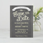 Chalkboard Style SLA DE DATUM OP Save The Date (Staand voorkant)