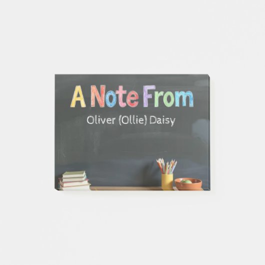 Chalkboard-Style Teacher Post-it® Notes (Voorkant)