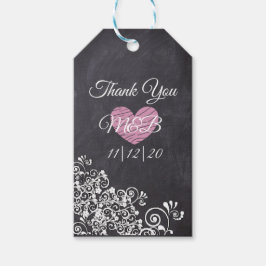 Chalkboard Style Weddenschap Dank je cadeau Label Cadeaulabel