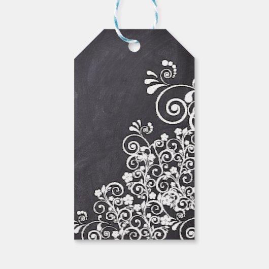 Chalkboard Style Weddenschap Dank je cadeau Label Cadeaulabel (Achterkant)