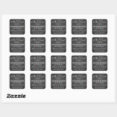  Chalkboard Style Wedding Favor Sticker (Vel)
