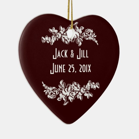 Chalkboard Style WEDDING Gift Keramisch Ornament (Rechts)