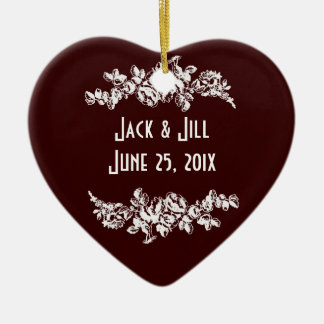 Chalkboard Style WEDDING Gift Keramisch Ornament