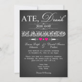 Chalkboard Style Wedding Reception nodigt slechts Kaart (Voorkant)