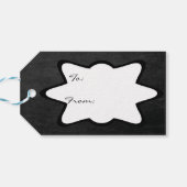 Chalkboard Styled Snowman Briefkaart | Kerstmis Cadeaulabel (Achterkant Horizontaal)