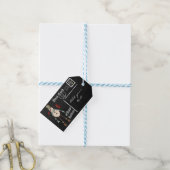 Chalkboard Styled Snowman Briefkaart | Kerstmis Cadeaulabel (Met Touw)