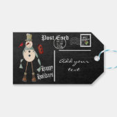 Chalkboard Styled Snowman Briefkaart | Kerstmis Cadeaulabel (Voorkant (Horizontaal))