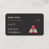 Chalkboard Substitute docent Rond Contact Kaart Visitekaartje (Achterkant)