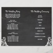 Chalkboard Sugar Skull Flourish Wedding Programs (Achterkant)