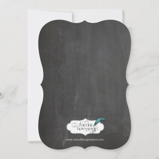 Chalkboard Summer Solstice-uitnodiging Kaart (Achterkant)