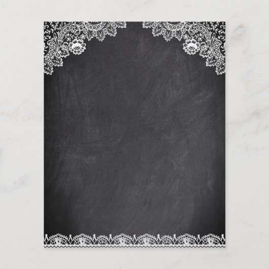 Chalkboard Sunflower Budget Weddenschap (Achterkant)