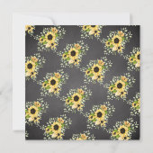 Chalkboard Sunflower Moving Announcement Kaart (Achterkant)