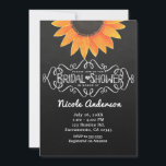 Chalkboard Sunflower Rustic Country Vrijgezellenfe Kaart<br><div class="desc">Chalkboard Sunflower Rustic Country Bridal Shower Invitations</div>