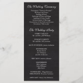 Chalkboard Sunflower Swirls Wedding Program Programmakaart (Achterkant)
