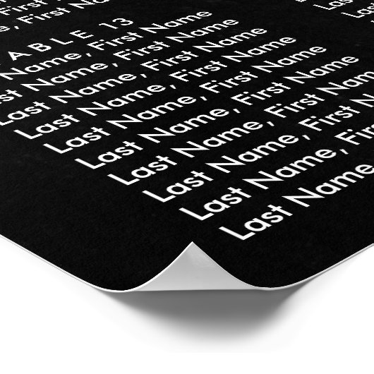 Chalkboard Sunflower Wedding Seating Chart 16 Poster (Hoek)