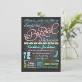 Chalkboard Surprise Bridal Shower-uitvindingen Kaart (Staand voorkant)