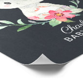 Chalkboard Sweet Elephant Welcome Baby shower Poster (Hoek)
