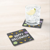 Chalkboard Sweet Snoep behandelt Happy Halloween Kartonnen Onderzetters (Insitu)