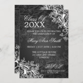 Chalkboard Swirls Gradus Party Black Kaart (Voorkant / Achterkant)