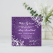 Chalkboard  Swirls Graduy Party Paars Kaart (Staand voorkant)