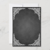 Chalkboard  Swirls Holiday Party Kaart (Achterkant)