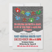 Chalkboard Tacky KerstSweater-uitnodigingen Kaart (Voorkant)