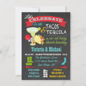 Chalkboard Tacos en Tequila Co-ed Baby shower Kaart (Voorkant)