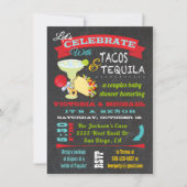 Chalkboard Tacos en Tequila Couples Baby shower Kaart (Voorkant)