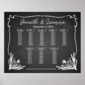 Chalkboard-tafel bruiloft poster (Voorkant)