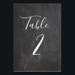 Chalkboard tafel nummer. Moderne grijze bruiloft Kaart<br><div class="desc">Chalkboard tafel nummer. Geschikt voor verjaardag,  jubileum en elk ander feest. Neem contact met me op als je extra items nodig hebt.</div>