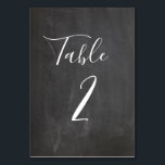 Chalkboard tafel nummer. Moderne grijze bruiloft Kaart<br><div class="desc">Chalkboard tafel nummer. Geschikt voor verjaardag,  jubileum en elk ander feest. Neem contact met me op als je extra items nodig hebt.</div>