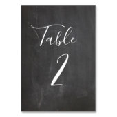 Chalkboard tafel nummer. Moderne grijze bruiloft Kaart (Voorkant)