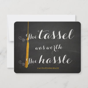 Chalkboard & Tassel Klasse van 2019 Afstuderen Aankondiging