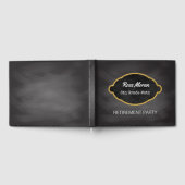Chalkboard Teacher Retirement Party | zwart goud Gastenboek (Volledig)