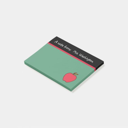 Chalkboard Teacher's Apple Post Het Notities Gift Post-it® Notes (Schuin)