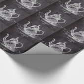 Chalkboard teapot Alice in Wonderland tea party Cadeaupapier (Hoek)