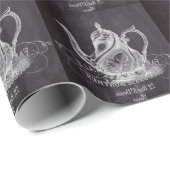 Chalkboard teapot Alice in Wonderland tea party Cadeaupapier (Rol Hoek)