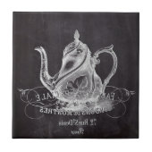 Chalkboard teapot Alice in Wonderland tea party Tegeltje (Voorkant)