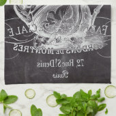 Chalkboard teapot Alice in Wonderland tea party Theedoek (Gevouwen)