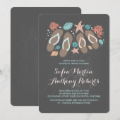 Chalkboard teenslippers strand repetitie diner kaart (Voorkant / Achterkant)