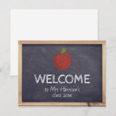 Chalkboard Terug naar school Welkomsklasse Leraar Briefkaart (Voorkant / Achterkant)