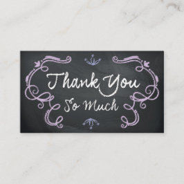 Chalkboard Thank You Business Cards Contactkaartje